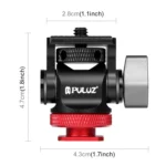 PULUZ Mini 180 Degree Swing Tripod Ball Head Cold Shoe Mount Adapter - Image 2