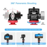 PULUZ Mini 180 Degree Swing Tripod Ball Head Cold Shoe Mount Adapter - Image 4