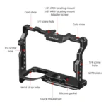 PULUZ Metal Camera Cage Stabilizer Rig for Sony A7 IV / ILCE-7M4 / A7M4 / A7M3 / A7R3 / A7R III / A7R5 - Image 3