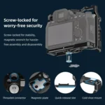 PULUZ Metal Camera Cage Stabilizer Rig for Sony A7 IV / ILCE-7M4 / A7M4 / A7M3 / A7R3 / A7R III / A7R5 - Image 4