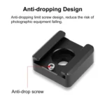 PULUZ Expand Cold Shoe Mount Adapter Microphone Flash Light Aluminum Alloy Holder Bracket - Image 4