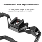 PULUZ Expand Cold Shoe Mount Adapter Microphone Flash Light Aluminum Alloy Holder Bracket - Image 5