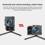 For Sony ILME-FX30 / FX3 PULUZ Metal Camera Cage Stabilizer Rig with NOTA Slider - Image 5