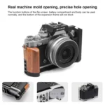 For Nikon ZFC PULUZ Wood Handle Metal Camera Cage Stabilizer Rig - Image 6