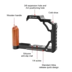 For Nikon ZFC PULUZ Wood Handle Metal Camera Cage Stabilizer Rig - Image 3