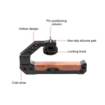PULUZ 3/8 inch Camera Wooden Top Handle with Cold Shoe Mount - Image 4