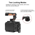 PULUZ 3/8 inch Camera Wooden Top Handle with Cold Shoe Mount - Image 6