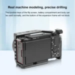 For Sony ZV-E10 PULUZ Wood Handle Metal Camera Cage Stabilizer Rig - Image 5