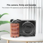 For Sony ZV-E10 PULUZ Wood Handle Metal Camera Cage Stabilizer Rig - Image 6