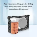 For Sony ZV-E1 PULUZ Wood Handle Metal Camera Cage Stabilizer Rig - Image 5