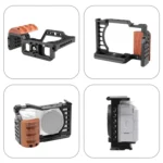 For Sony ZV-E1 PULUZ Wood Handle Metal Camera Cage Stabilizer Rig - Image 7