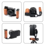 PULUZ Wooden Left Side Handle Vertical Shoot Quick Release L Plate - Image 9