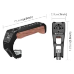 PULUZ Arri Metal Wood Wooden Top Handle with Cold Shoe Mount for Mirrorless Camera Cage Stabilizer - Image 3