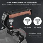PULUZ Arri Metal Wood Wooden Top Handle with Cold Shoe Mount for Mirrorless Camera Cage Stabilizer - Image 6
