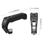 PULUZ Arri Metal Silicone Top Handle with Cold Shoe Mount for Mirrorless Camera Cage Stabilizer - Image 3