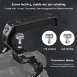 PULUZ Arri Metal Silicone Top Handle with Cold Shoe Mount for Mirrorless Camera Cage Stabilizer - Image 6