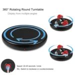 PULUZ 45cm Remote Control Adjusting Speed Rotating Turntable Display Stand, Black, Load 100kg - Image 4