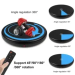 PULUZ 45cm Remote Control Adjusting Speed Rotating Turntable Display Stand, Black, Load 100kg - Image 5