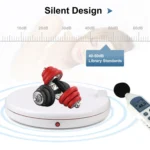 PULUZ 45cm Remote Control Adjusting Speed Rotating Turntable Display Stand with Power Socket, White, Load 100kg - Image 6