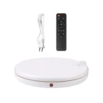 PULUZ 45cm Remote Control Adjusting Speed Rotating Turntable Display Stand with Power Socket, White, Load 100kg - Image 9