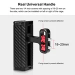 PULUZ Universal Camera Metal Side Handle with Cold Shoe Mount for Camera Cage Stabilizer - Image 5