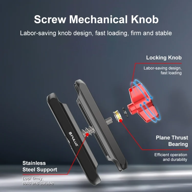 PU3210_6.webp PULUZ Motorcycle Rearview Oblique CNC Metal Magic Arm Rod Mount - Image 7