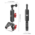 PULUZ Motorcycle Handlebar Crab Clamp CNC Metal Magic Arm Rod Mount - Image 3