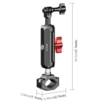 PULUZ Motorcycle Rearview Large Clamp CNC Metal Magic Arm Rod Mount - Image 3