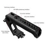 PULUZ Double-thread Metal Quick Release Top Handle with Cold Shoe for Camera Cage Stabilizer - Image 3