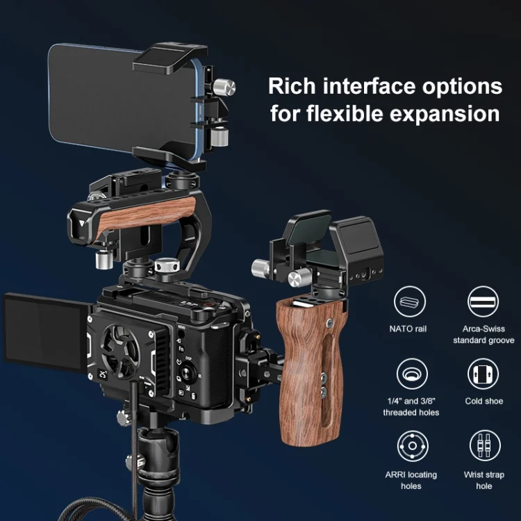 PU3219B_7.webp For Sony ZV-E10 II PULUZ Metal Camera Cage Stabilizer Rig - Image 8