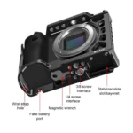 For Sony A6500 / A6400 / A6300 / A6000 PULUZ Metal Camera Cage Expansion Mount Stabilizer Rig - Image 4