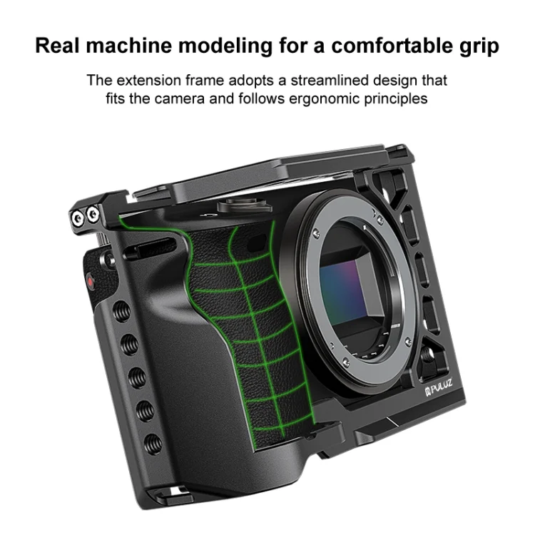 PU3220B_4.webp For Sony A6500 / A6400 / A6300 / A6000 PULUZ Metal Camera Cage Expansion Mount Stabilizer Rig - Image 5
