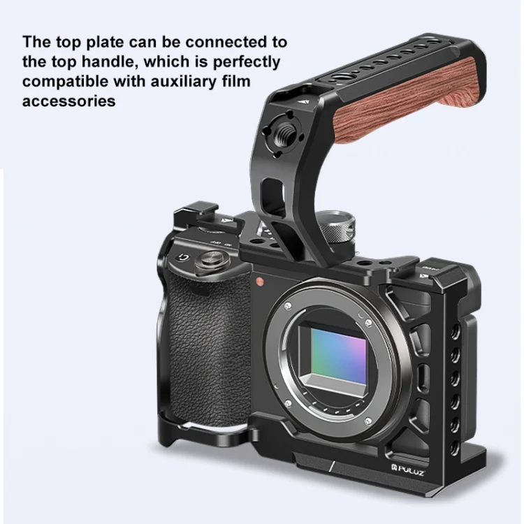 PU3220B_8.webp For Sony A6500 / A6400 / A6300 / A6000 PULUZ Metal Camera Cage Expansion Mount Stabilizer Rig - Image 9