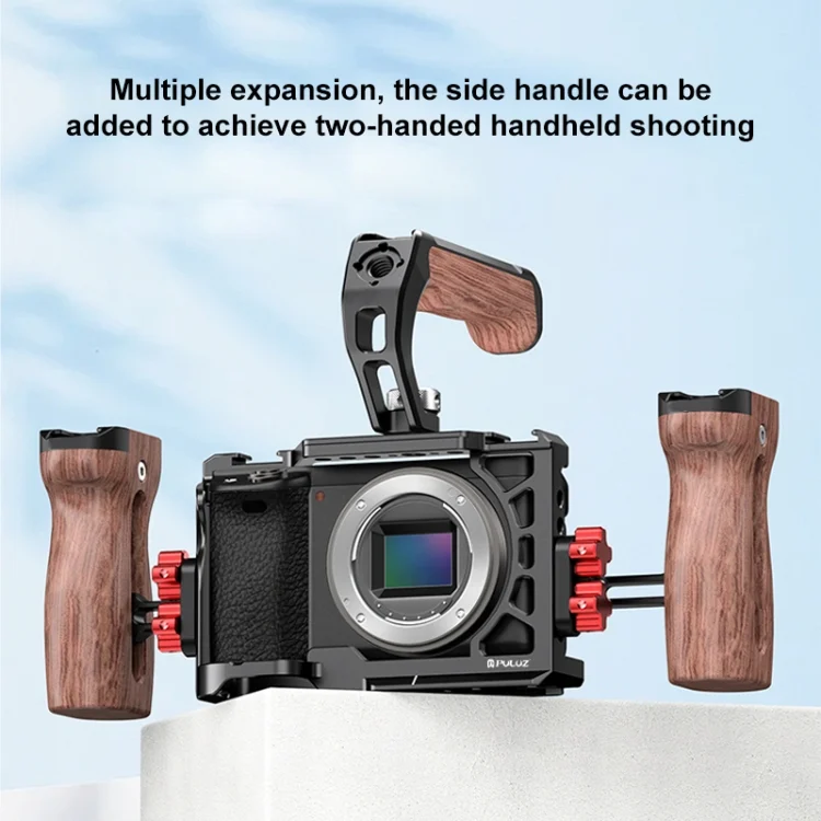 PU3220B_9.webp For Sony A6500 / A6400 / A6300 / A6000 PULUZ Metal Camera Cage Expansion Mount Stabilizer Rig - Image 10