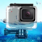 PULUZ 45m Underwater Waterproof Housing Diving Case for GoPro HERO7 Silver / HERO7 White, with Buckle Basic Mount & Screw(Transparent)