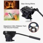 PULUZ Heavy Duty Video Camera Tripod Action Fluid Drag Head with Sliding Plate for DSLR & SLR Cameras, Large Size - Image 11