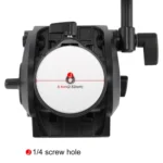 PULUZ Heavy Duty Video Camera Tripod Action Fluid Drag Head with Sliding Plate for DSLR & SLR Cameras, Large Size - Image 9