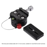 PULUZ Aluminum Alloy Panoramic Indexing Rotator Ball Head with Quick Release Plate for Camera Tripod Head - Image 7