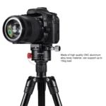 PULUZ Aluminum Alloy Panoramic Indexing Rotator Ball Head with Quick Release Plate for Camera Tripod Head - Image 8