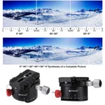 PULUZ Aluminum Alloy Panoramic Indexing Rotator Ball Head with Quick Release Plate for Camera Tripod Head - Image 10