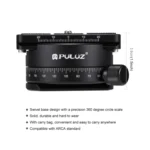 PULUZ Aluminum Alloy 360 Degree Rotation Panorama Ball Head with Quick Release Plate for Camera Tripod Head - Image 6