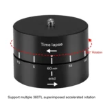 PULUZ 360 Degrees Panning Rotation 60 Minutes Time Lapse Stabilizer Tripod Head Adapter for GoPro HERO12 Black /11 Black /10 Black / 9 Black /8 Black / HERO7 /6 /5 /5 Session /4 Session /4 /3+ /3 /2 /1, Xiaoyi and Other Action Cameras - Image 3