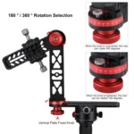 PULUZ 720 Degree Panoramic Aluminum Alloy Ball Head Quick Release Plate Kits - Image 9