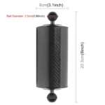 PULUZ 8 inch 20cm Length 80mm Diameter Dual Balls Carbon Fiber Floating Arm, Ball Diameter: 25mm, Buoyancy: 600g - Image 2