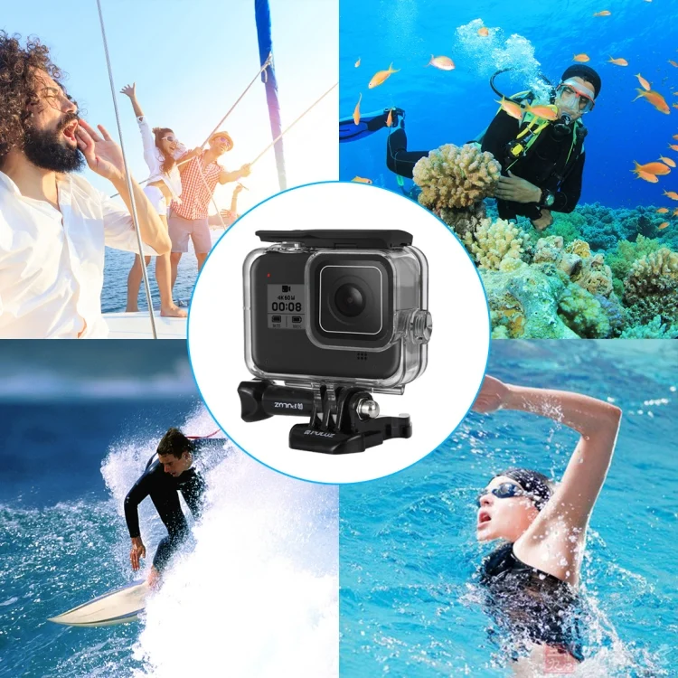 PU353_6.webp PULUZ 60m Underwater Depth Diving Case Waterproof Camera Housing for GoPro HERO8 Black - Image 7