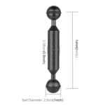 PULUZ 5 inch 13cm Length 20.8mm Diameter Dual Balls Carbon Fiber Floating Arm, Ball Diameter: 25mm - Image 4