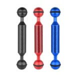 PULUZ 5 inch 13cm Length 20.8mm Diameter Dual Balls Carbon Fiber Floating Arm, Ball Diameter: 25mm - Image 2