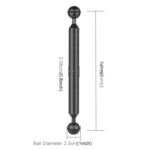 PULUZ  9 inch 23cm Length 20.8mm Diameter Dual Balls Carbon Fiber Floating Arm, Ball Diameter: 25mm - Image 4