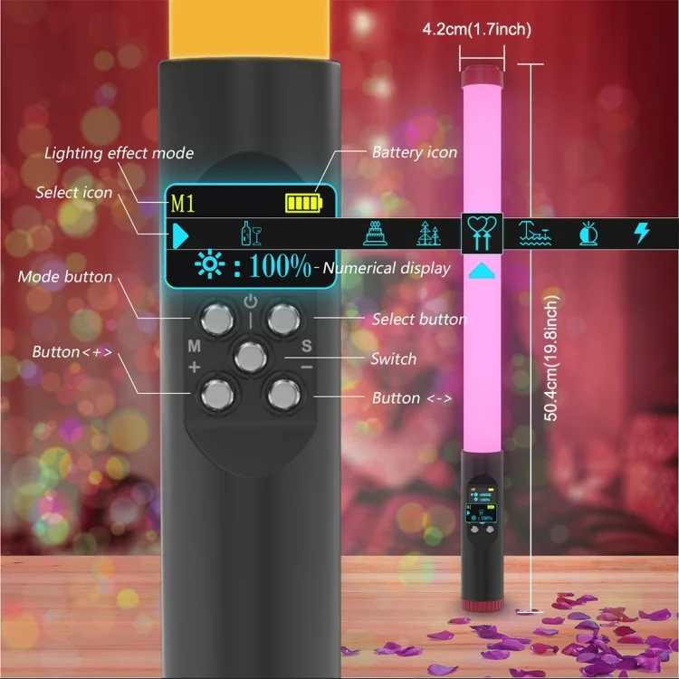 PU3550R_2.webp PULUZ RGB 114 LEDs Waterproof Photography Handheld Light Stick with Remote Control - Image 3