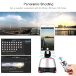 PULUZ Electronic 360 Degree Rotation Panoramic Head with Remote Controller for Smartphones, GoPro, DSLR Cameras - Image 16